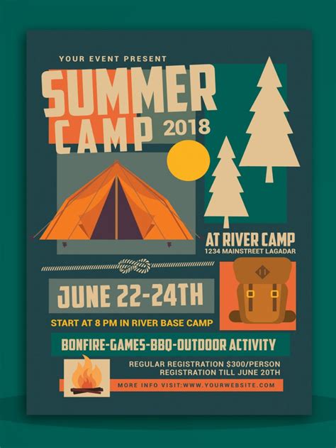 50 FREE Summer Camp Flyers (Templates & Brochures) ᐅ TemplateLab